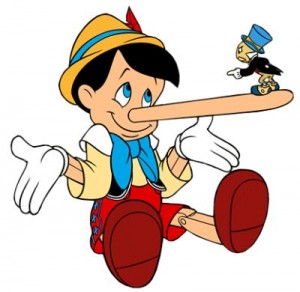 Pinocchio and Jiminy Cricket Google search result